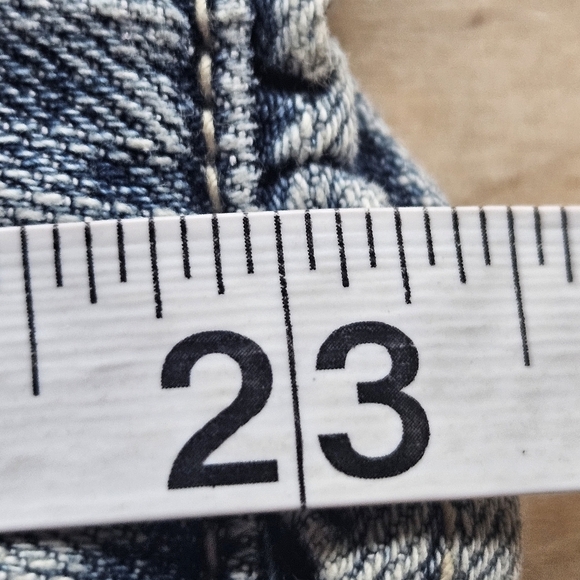 Chico's Platinum Women Size 1 (Medium) Denim Jean Jacket Studded 3/4 Sleeve - Picture 9 of 12